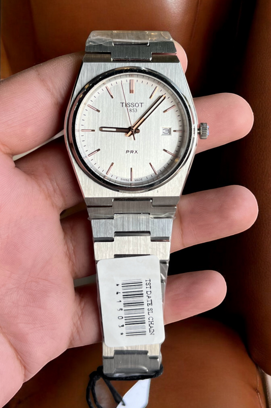 Tissot Prx | Quartz | Silver Chain | White Texture Dial